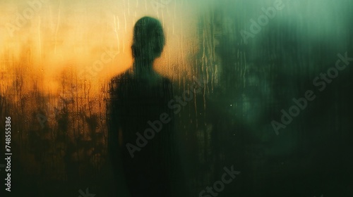 Echoes of Isolation: A figure amidst blur, echoing the isolation felt in mental health battles.