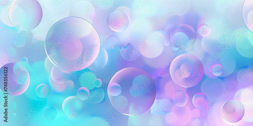 Ethereal Bubbles Floating in a Mystical Light