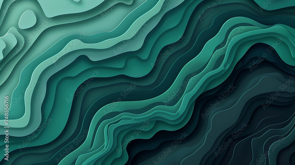 Obraz premium Green gradient abstract background. Generative Ai