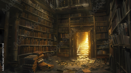 Wallpaper Mural Generative AI, Mysteries Unbound: The Secret Room of Forbidden Knowledge Torontodigital.ca