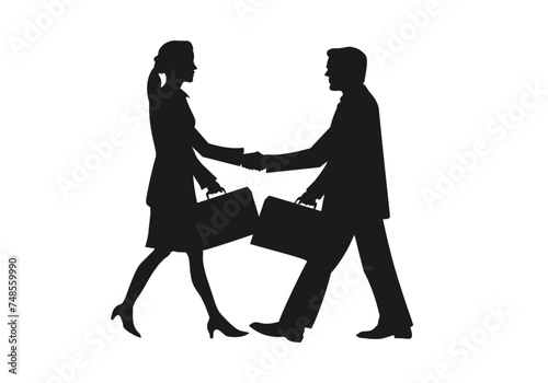 Acuerdo de negocios. Ejecutivos dándose la mano. Negociación