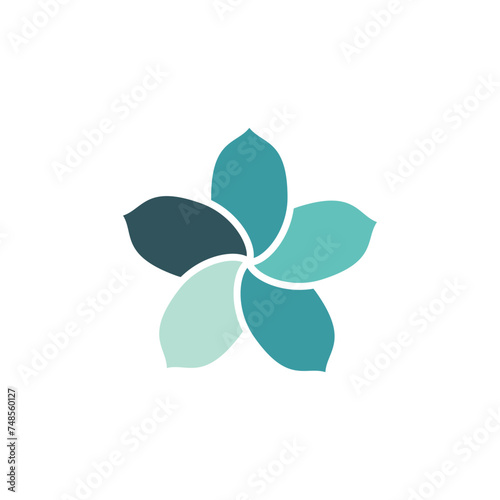 Flower plumeria logo vector element symbol design