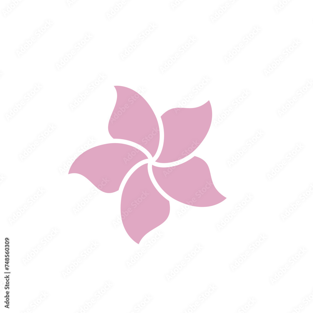 Fototapeta premium Flower plumeria logo vector element symbol design