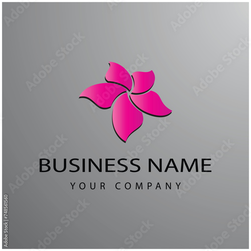 Flower plumeria logo vector element symbol design