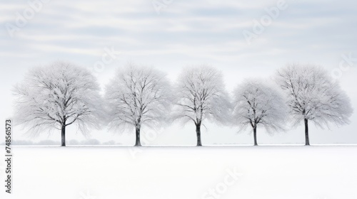 a row of snow with a cloudy sky in the backgrounnd of the backgrounnd.