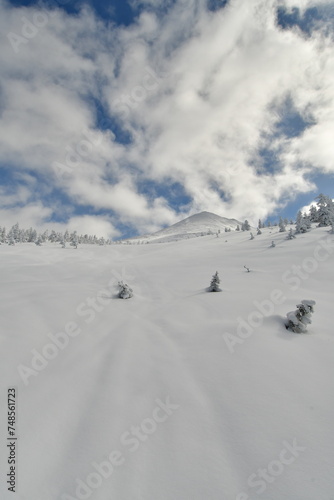 Views from Mt. Biei Fuji Hokkaido Japan Snow Landscape blue sky