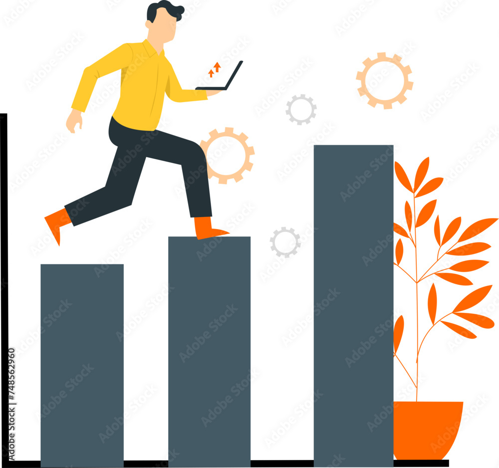 Obraz premium Business Challenge Concept Illustration