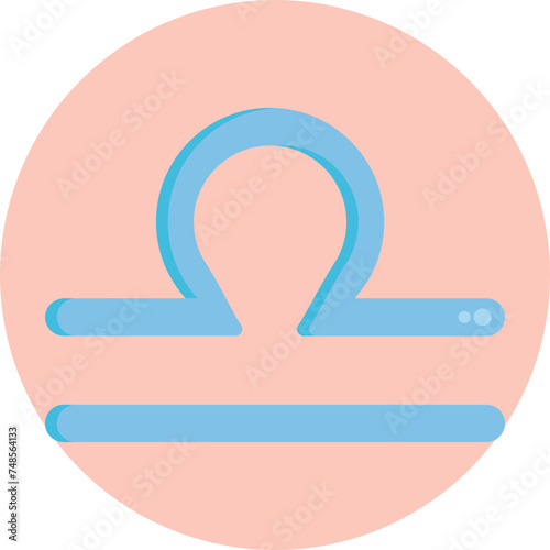 The Libra icon in the Astrology category elegantly represents the sign's emphasis on balance and harmony. 