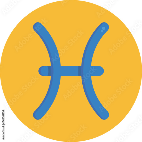 Pisces zodiac sign: This icon captures the essence of their compassionate spirit and intuitive connection to the emotional currents of the universe.