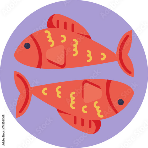 Dive into the enchanting world of Pisces with this icon, featuring the symbol of two fish swimming in opposite directions.