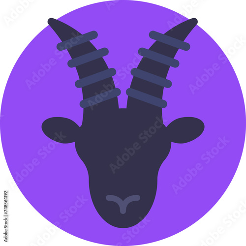 The Capricorn icon in the Astrology category symbolizes unwavering determination and ambition.