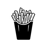Fries In A Paper Cup Vector Logo