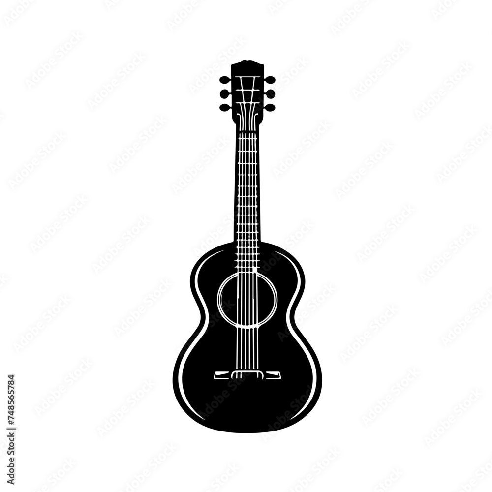 Guitar Simple Vector Logo