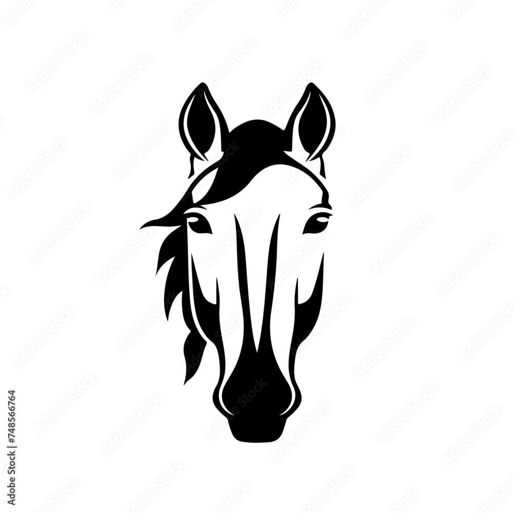 Horse Face Vector Logo