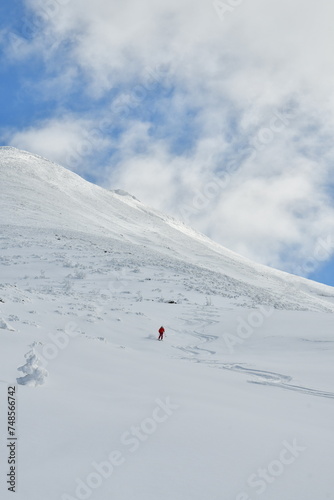 Skiing Mt. Biei Fuji Hokkaido Japan Blue Sky photo