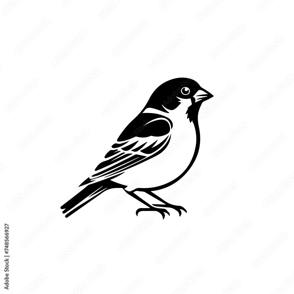 Fototapeta premium House Sparrow Vector Logo