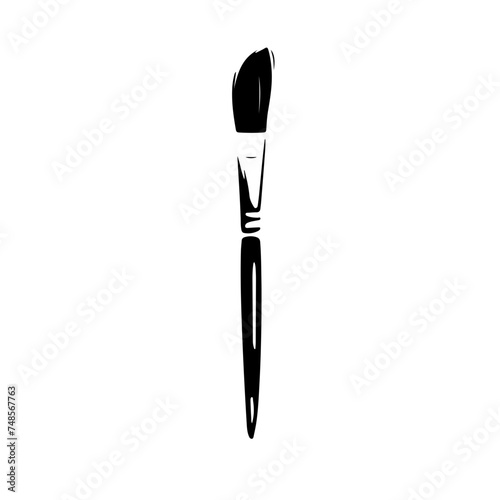 Paint Brush And Paint Vector Logo