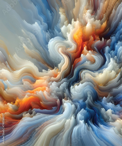 Stunning Abstract Background  Expressionistic Color Explosions organic sculpting  flowing  subtle colours  