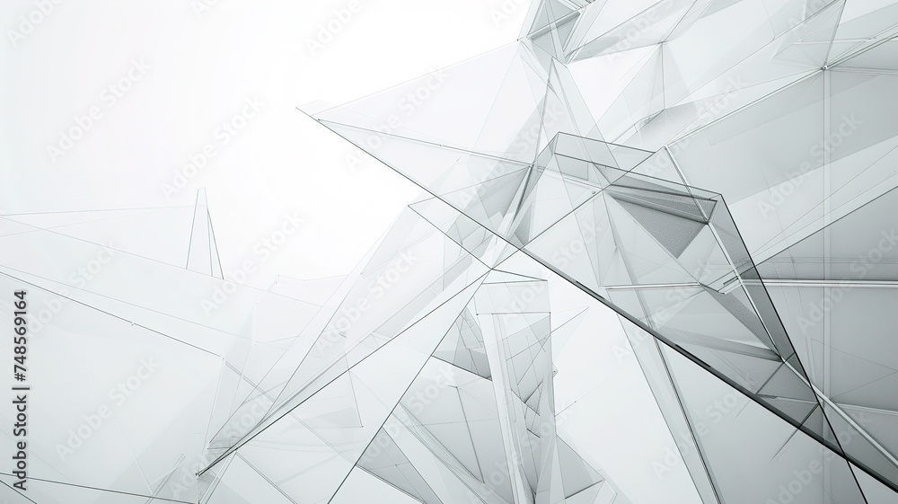 Abstract Geometric Glass background - obrazy, fototapety, plakaty 