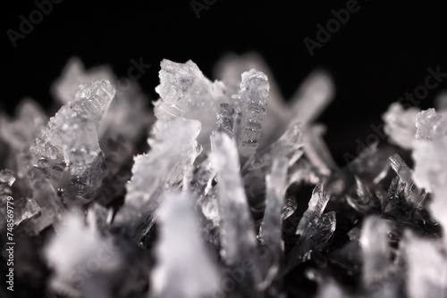background white crystals macro abstract cold