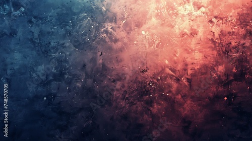 Abstract grunge blue and red background. Rough distressed texture.