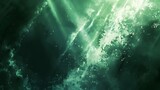 Mystical green and black abstract watercolor background.