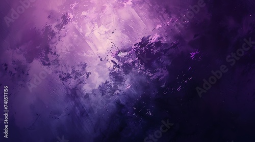 Abstract purple watercolor background with light purple and dark purple splatters.