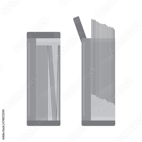 Pencil lead vector illustration. Mechanical pencil refills. Painting and writing. School or office supplies and stationery.