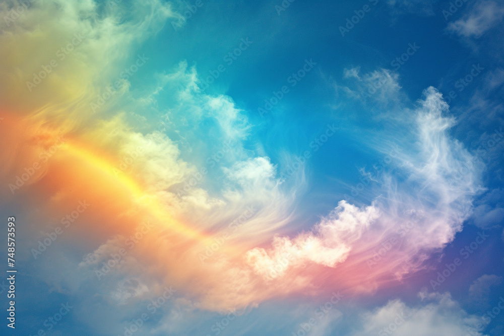 Rainbow in the sky. Rainbow in the sky.