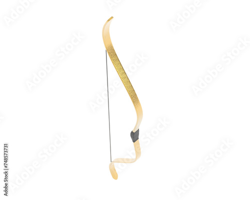 Wooden bow isolated on background. 3d rendering - illustration