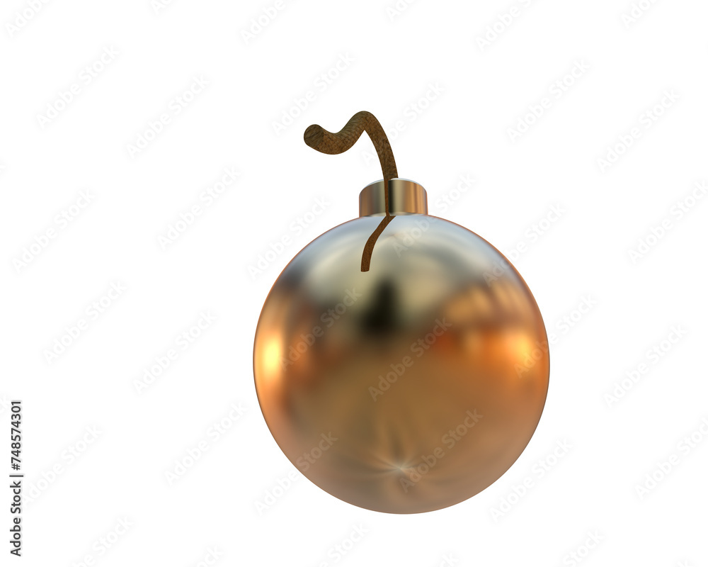 Bomb isolated on background. 3d rendering - illustration Bomb isolated on background. 3d rendering - illustration