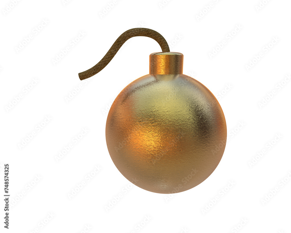 Bomb isolated on background. 3d rendering - illustration