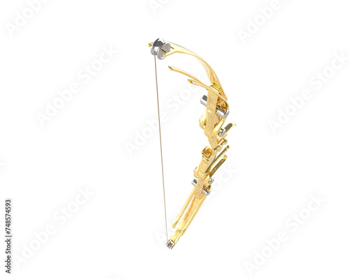 Longbow isolated on background. 3d rendering - illustration