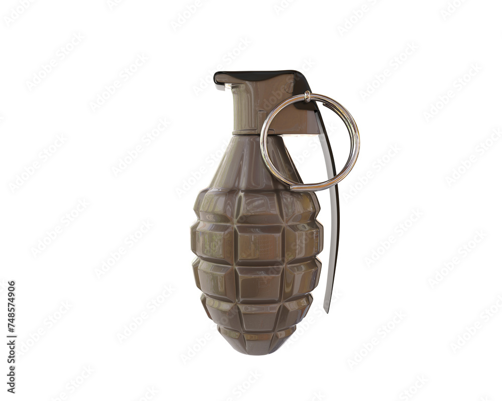 Grenade isolated on background. 3d rendering - illustration Grenade isolated on background. 3d rendering - illustration