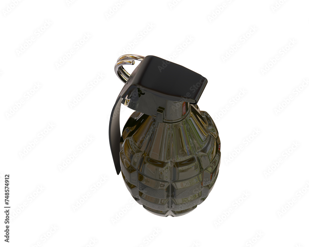 Fototapeta premium Grenade isolated on background. 3d rendering - illustration