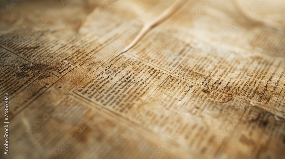 A close-up view of a piece of paper on a table. Ideal for office, education, or business concepts A close-up view of a piece of paper on a table. Ideal for office, education, or business concepts