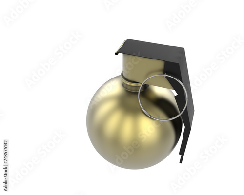 Grenade isolated on background. 3d rendering - illustration photo