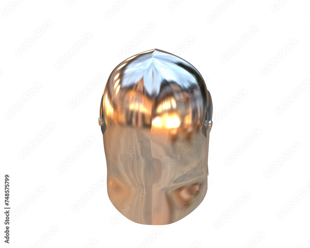 Fototapeta premium Gladiator helmet isolated on background. 3d rendering - illustration