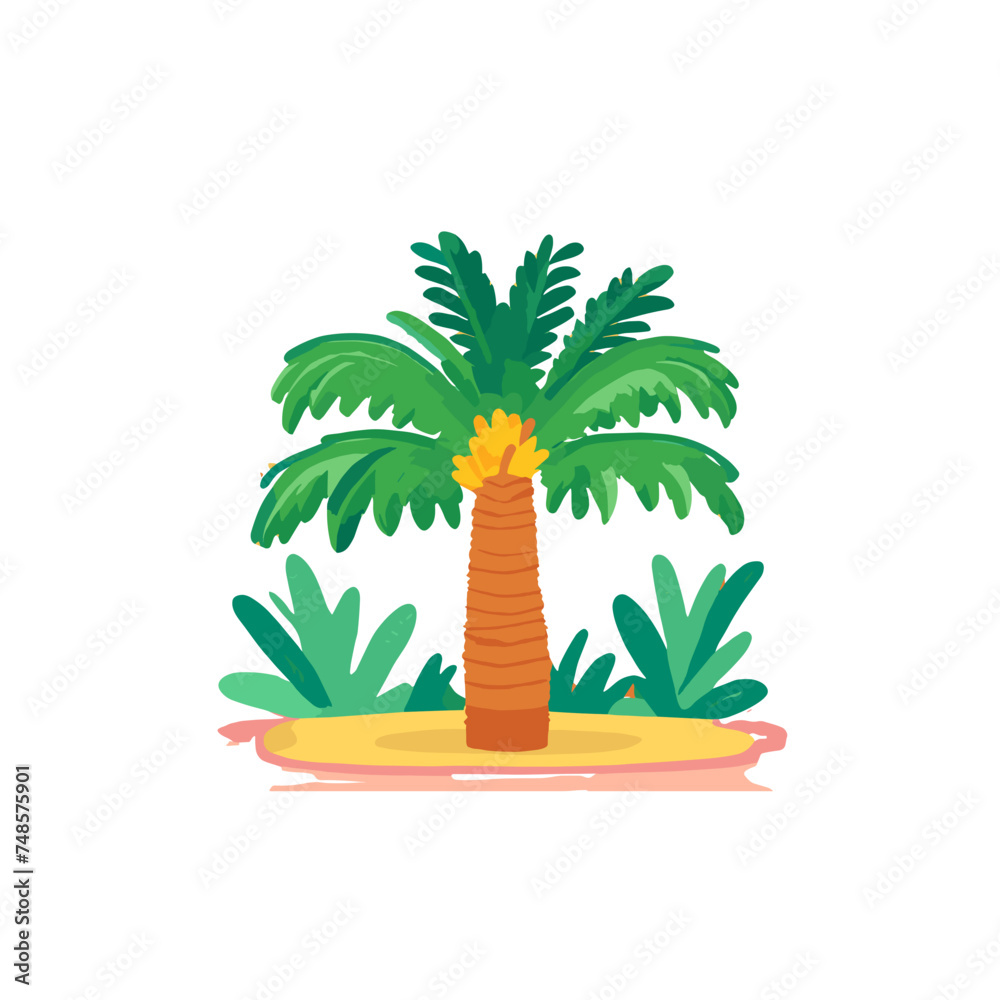Obraz premium palm tree on white