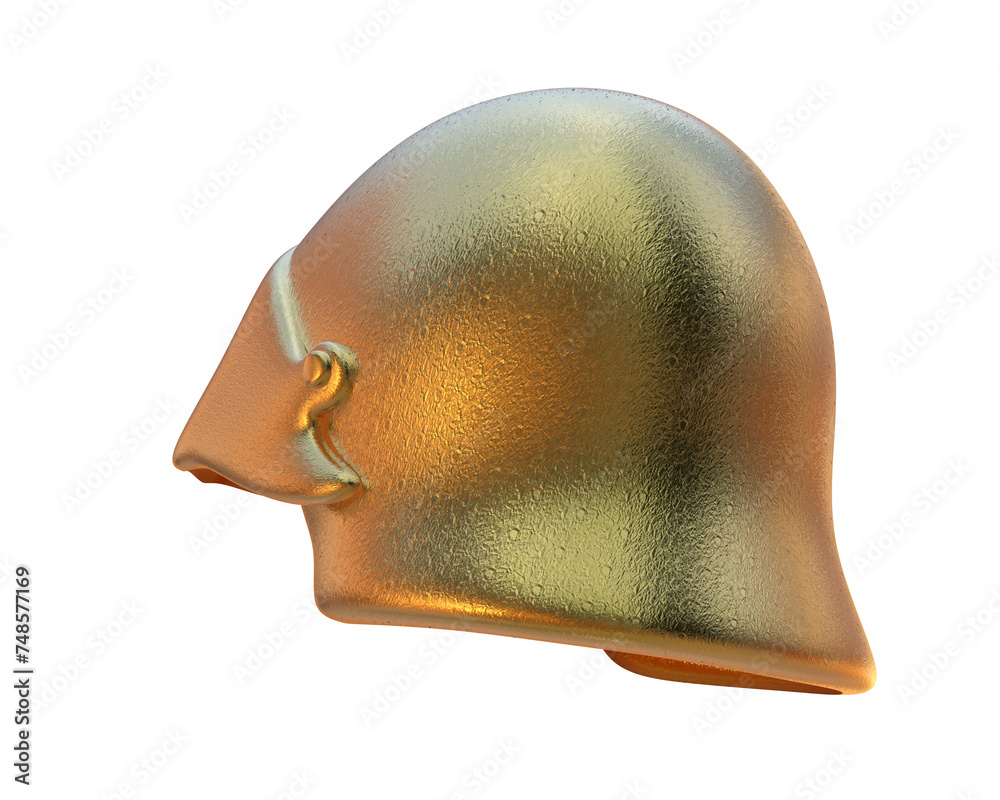 Fototapeta premium Warrior helmet isolated on background. 3d rendering - illustration