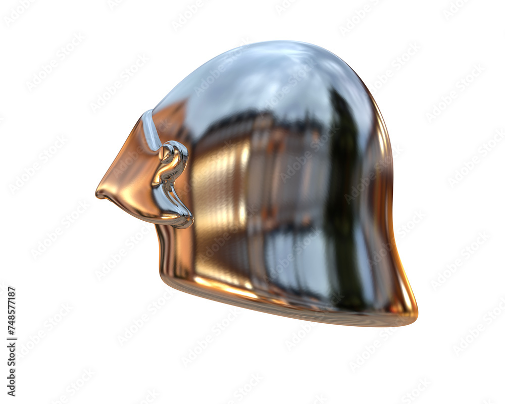 Fototapeta premium Warrior helmet isolated on background. 3d rendering - illustration