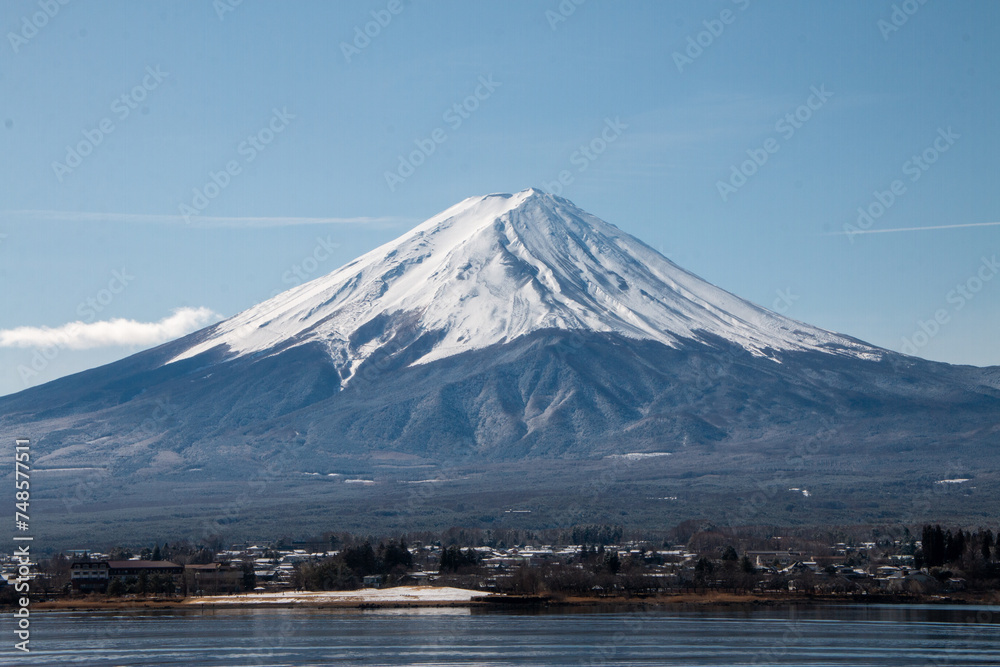 河口湖から見た富士山