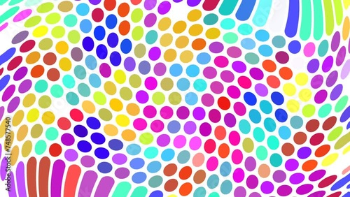 Abstract circle rainbow background. Modern abstract art design with liquid shapes with overlay effect. Template for celebration, advertising, branding, banner, cover, label, poster, sales