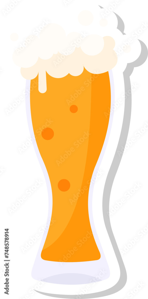 Saint Patrick Glass Beer Sticker Saint Patrick Glass Beer Sticker