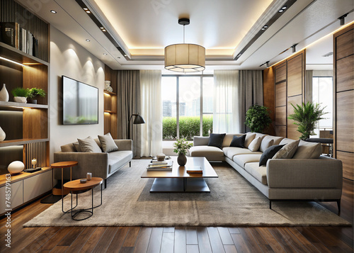 living room, design modern interior © titima157