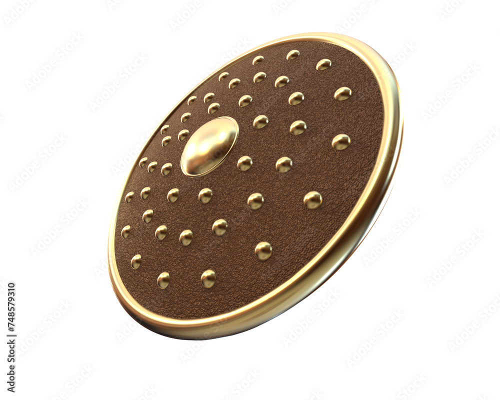 Shield isolated on background. 3d rendering - illustration Shield isolated on background. 3d rendering - illustration