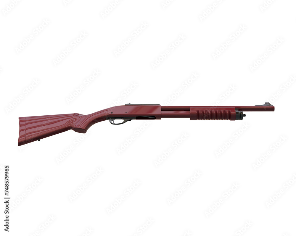 Shotgun isolated on background. 3d rendering - illustration Shotgun isolated on background. 3d rendering - illustration