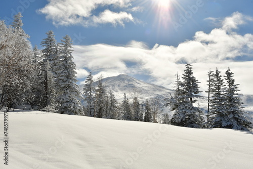 Winter Mountain Landscape Mount Biei Fuji Hokkaido Japan © Andreas