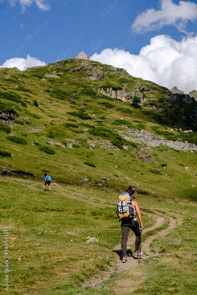 ascent to Espuguettes refuge, Pyrenees National Park, Hautes-Pyrenees, France