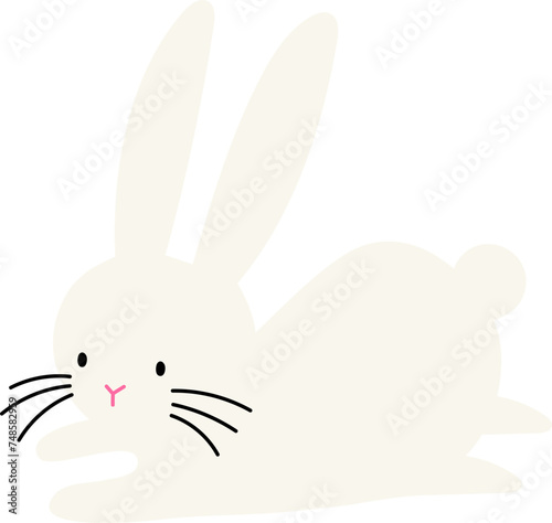 bunny hand drawn decorative element